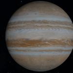 Detailed image of Jupiter showing stormy gas layers and iconic Great Red Spot.